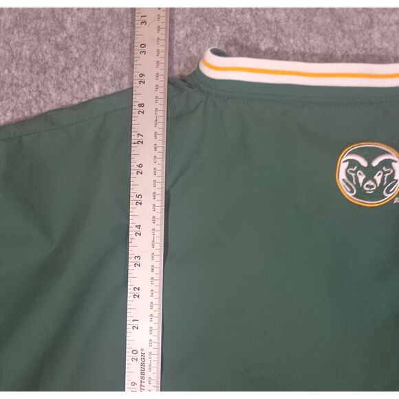 Colorado State Rams Windbreaker Pullover Green Spellout Pro Player Sz XL NCAA - Picture 10 of 10